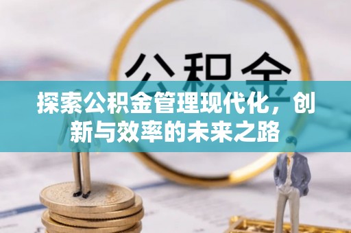 清流探索公积金管理现代化，创新与效率的未来之路