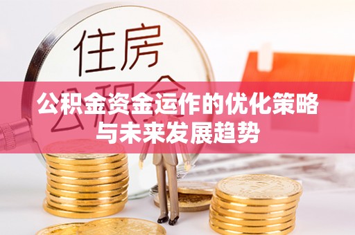 清流公积金资金运作的优化策略与未来发展趋势