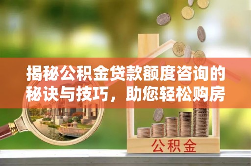 清流揭秘公积金贷款额度咨询的秘诀与技巧，助您轻松购房！