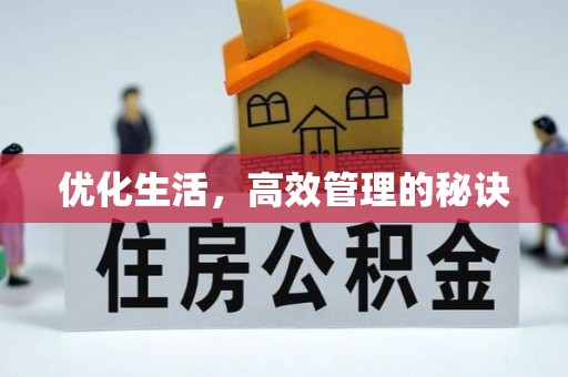 清流优化生活，高效管理的秘诀