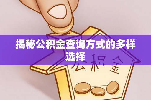 清流揭秘公积金查询方式的多样选择